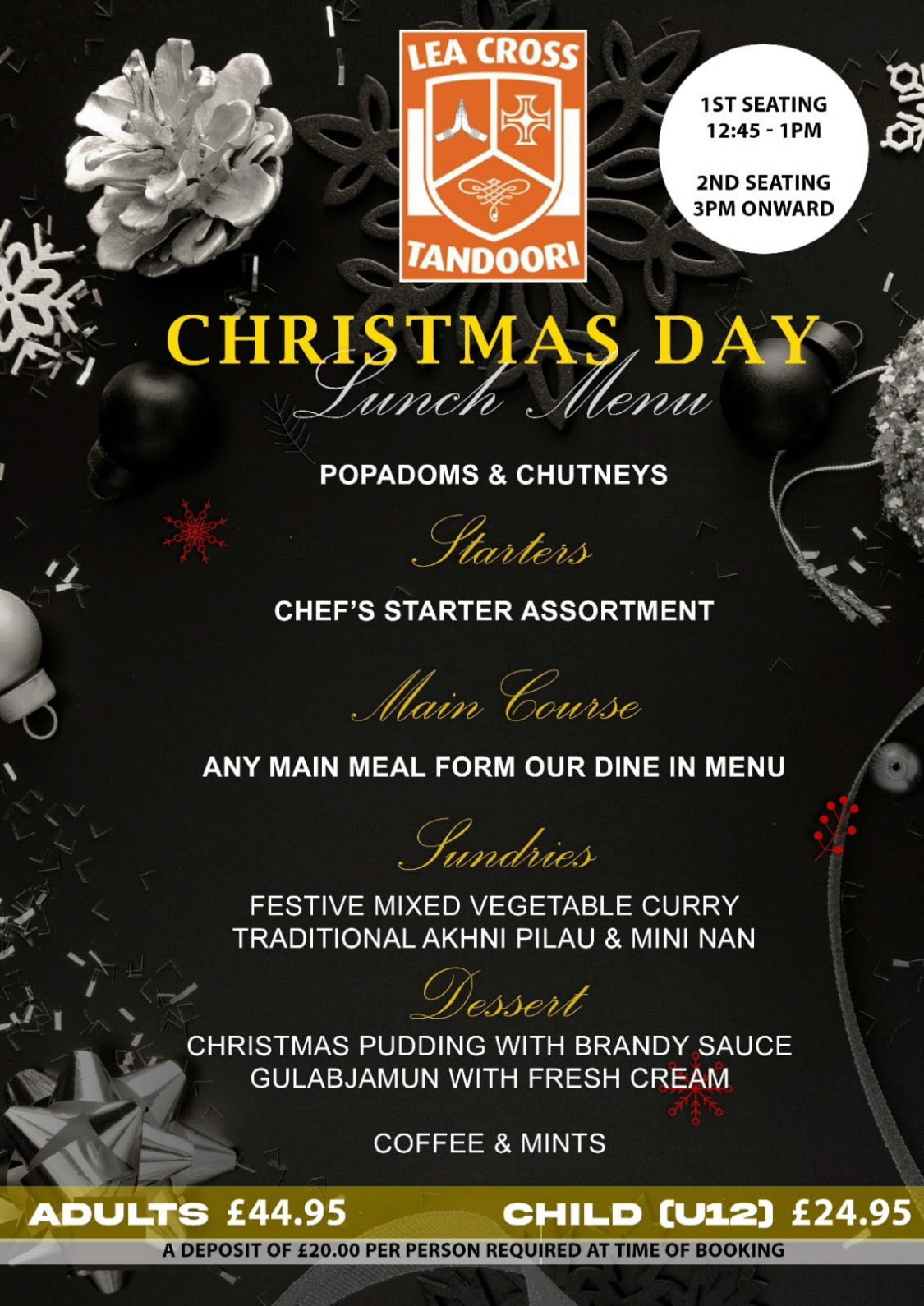 Christmas Day Lunch at Lea Cross Tandoori